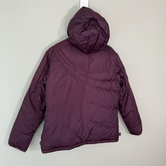 Burton Reversible Snowboard Ski Jacket Womens L Purple Pink Down Fill Hooded - Picture 3 of 5